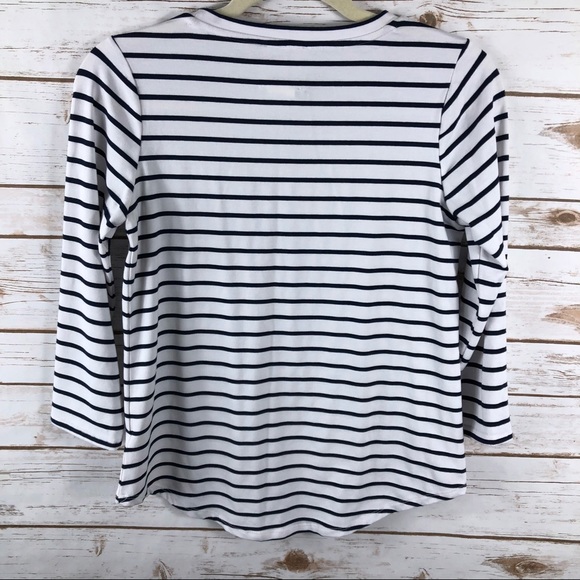 Anthropologie Lili’s Closet navy white stripe top - Picture 6 of 8